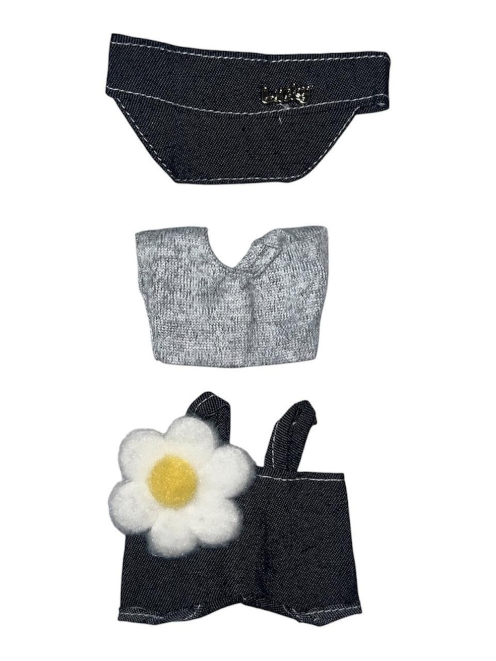 Denim labubu set.